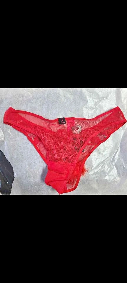 La Senza Red Holiday Lace Lingerie Panties