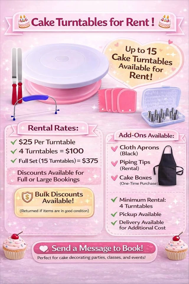 Cake Turntables for Rent