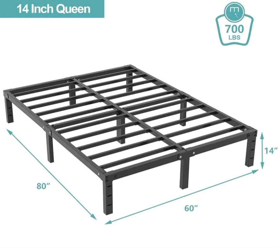 Queen size metal bed frame (no spring box needed) - photo 5