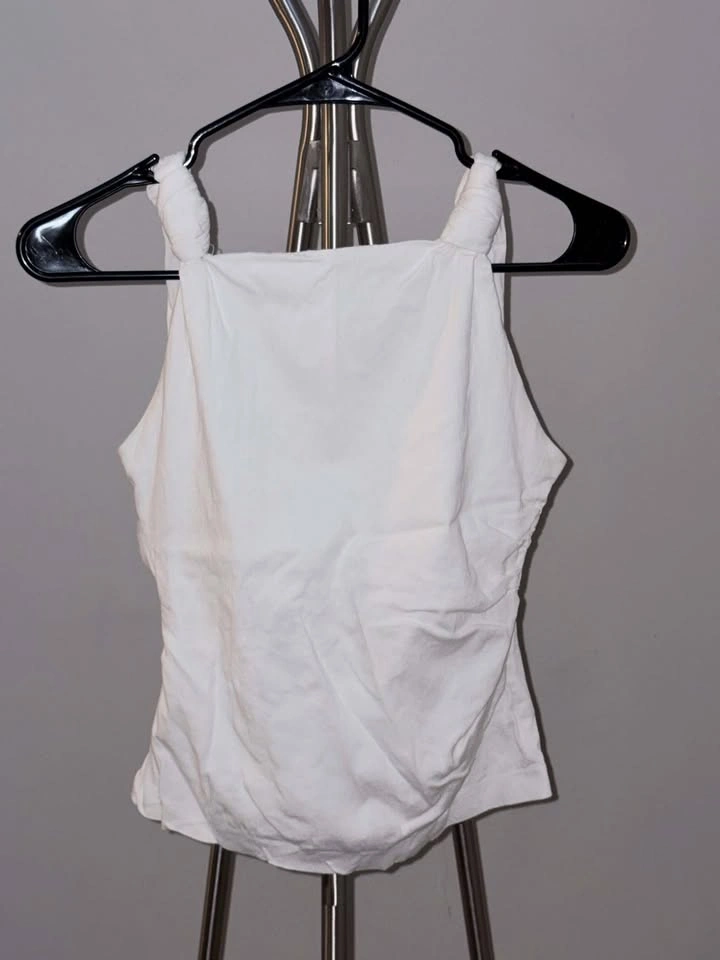 Cream Low Back Tank Top - photo 3