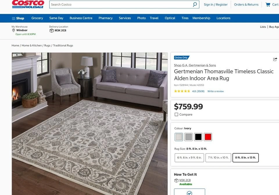 New Large 8'8 x 13' Area Rug ($760 Costco Price) - photo 2