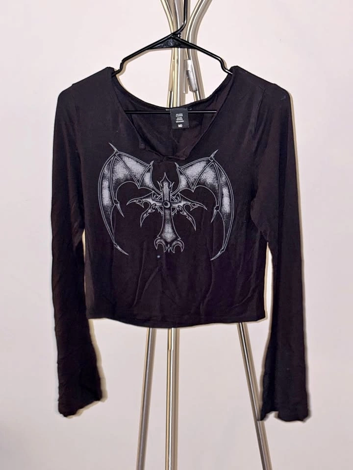 Black Long-Sleeve Top