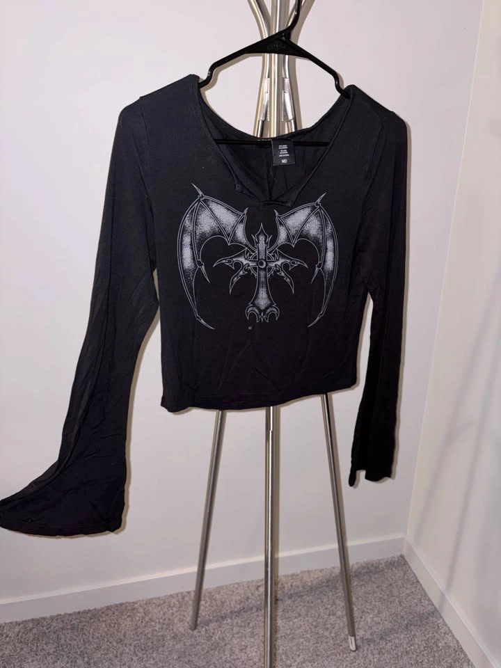 Black Long-Sleeve Top - photo 2