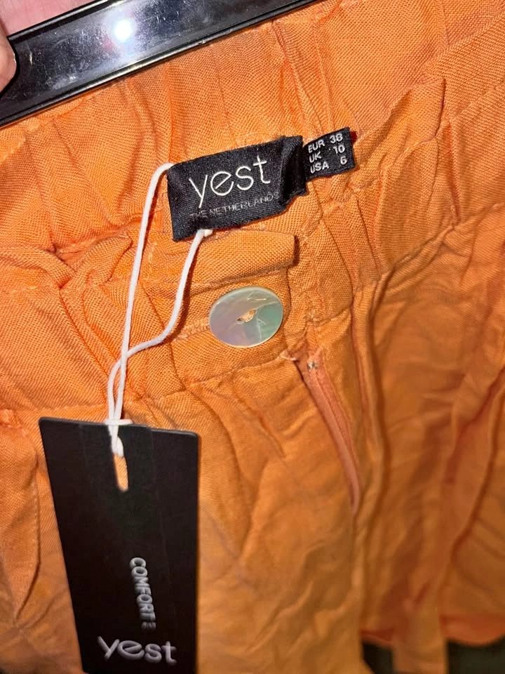 Brand New NWT Yest The Netherlands High-Waisted Orange Shorts