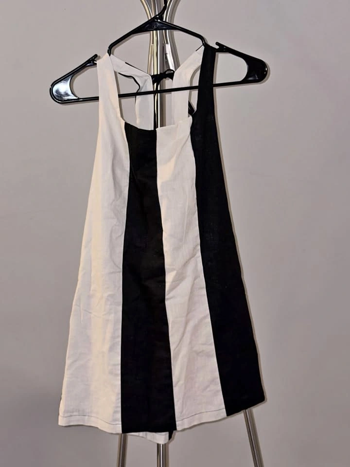 NWT Storia "Curitiba" Black & White Stripe Mini Dress (Size Smal