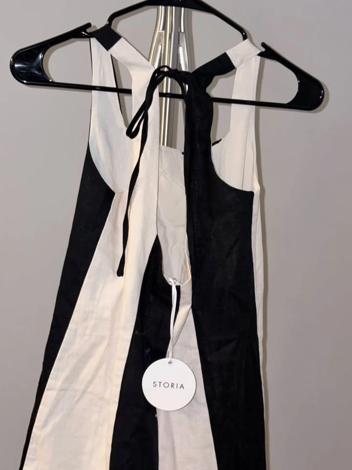 NWT Storia "Curitiba" Black & White Stripe Mini Dress (Size Smal - photo 2