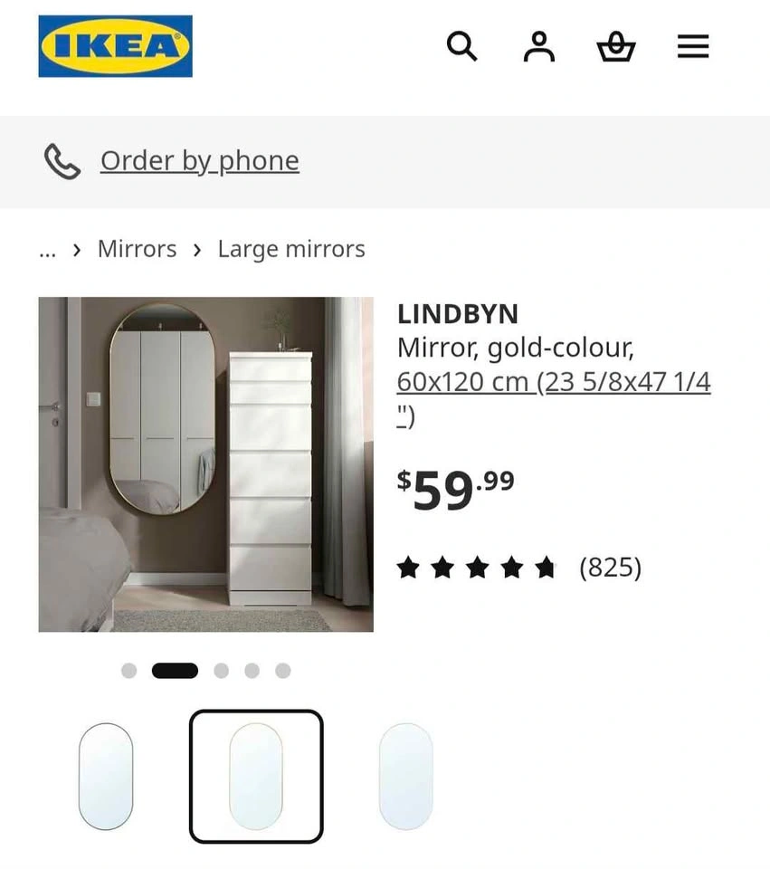 Large wall gold mirror still in box - photo 4