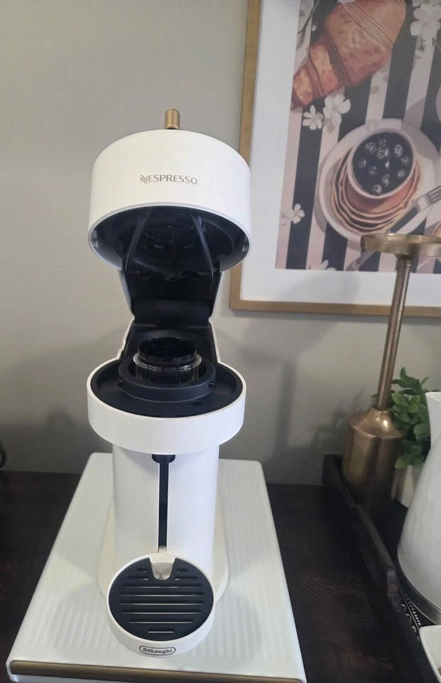 White and Gold Nespresso Coffee Machine and Pod Tray - photo 3