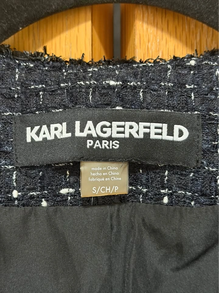 Karl Lagerfeld Paris Bouclé Tweed Jacket - Size S - photo 4