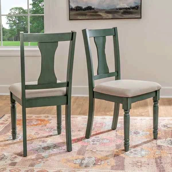 Powell Willow Teal Blue Dining Chairs – Set of 2