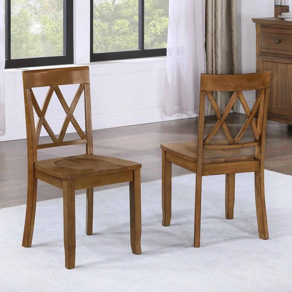 Gracie Oaks Deni Wooden Dining Chairs – Set of 2 - photo 2