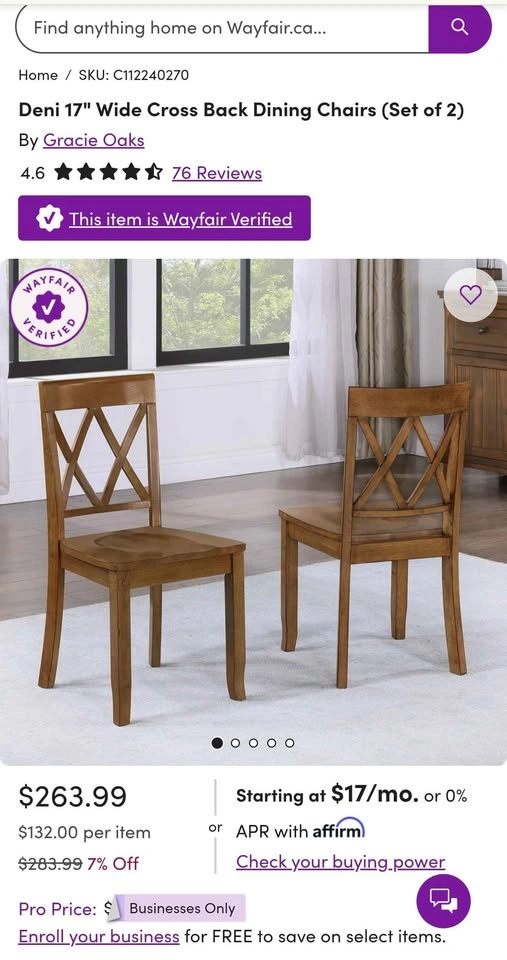 Gracie Oaks Deni Wooden Dining Chairs – Set of 2 - photo 5