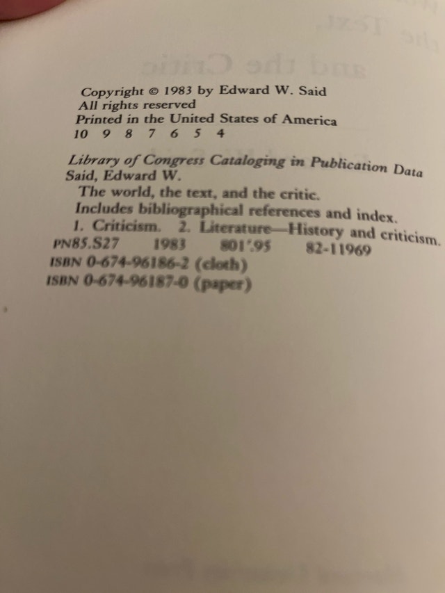 The World the Text and the Critic Edward W. Said - photo 2