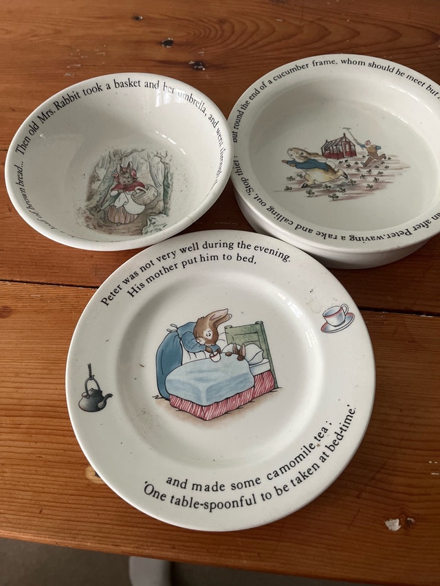 Three piece Wedgwood Beatrix Potter set