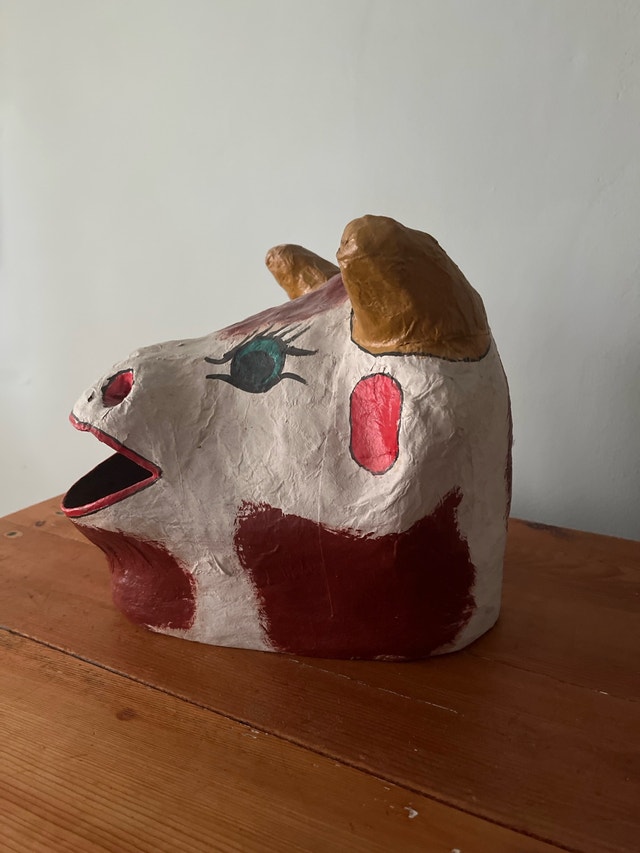 Papier Mache Cow Mask - photo 2
