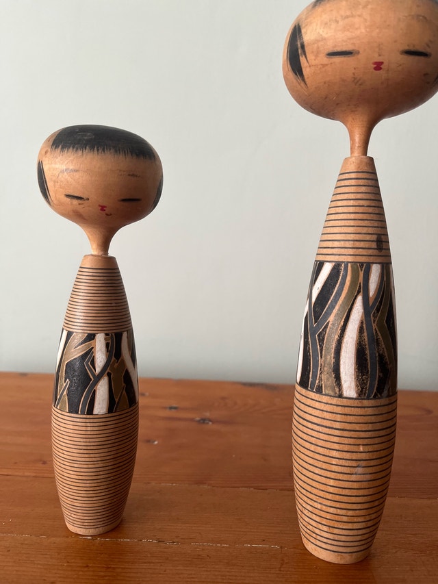 Japanese Kokeshi Wooden Dolls