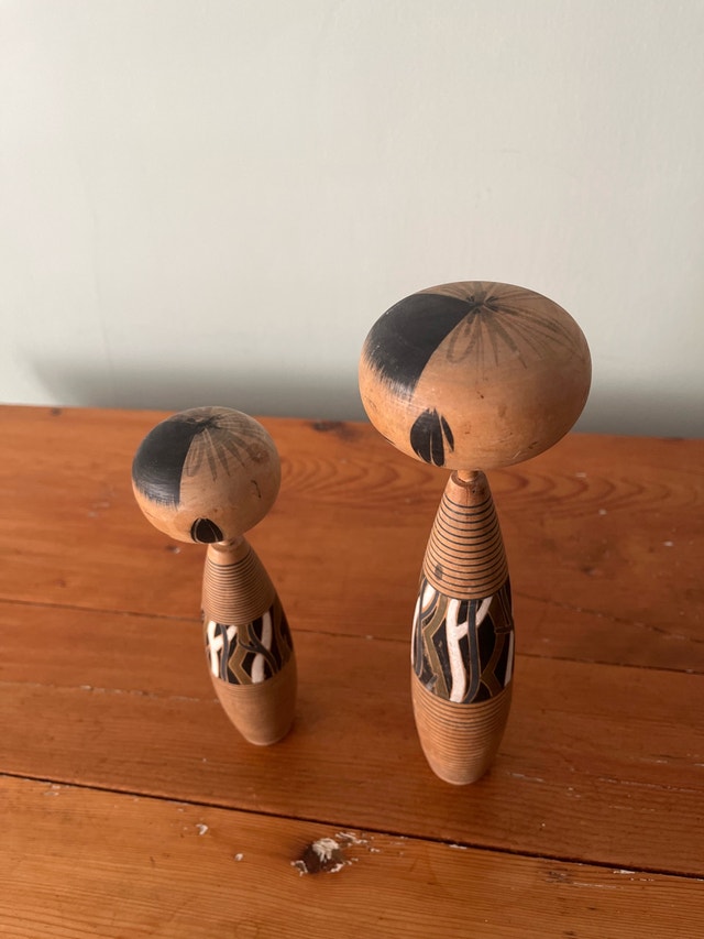 Japanese Kokeshi Wooden Dolls - photo 2