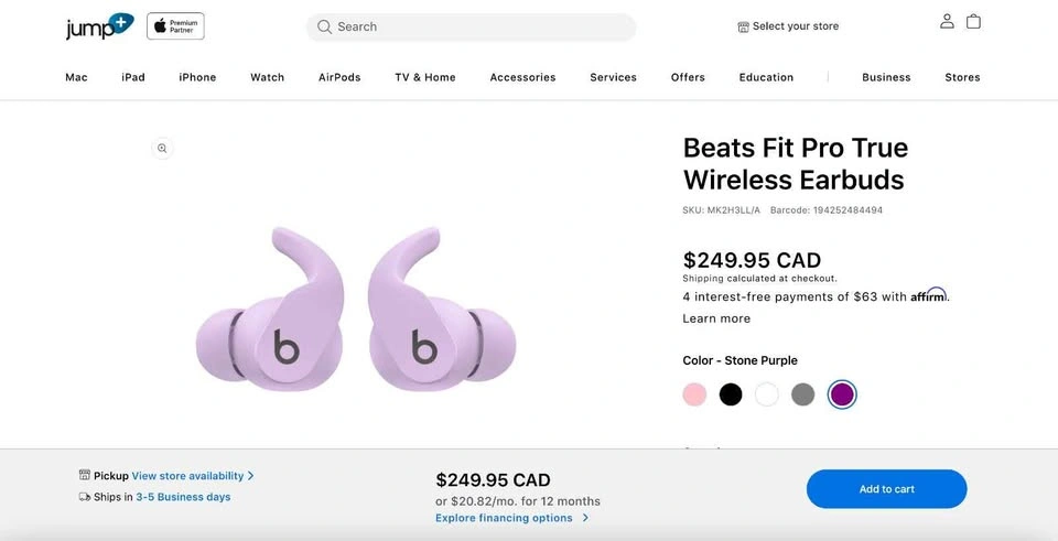 Beats Fit Pro wireless Earbuds- Stone purple - photo 4