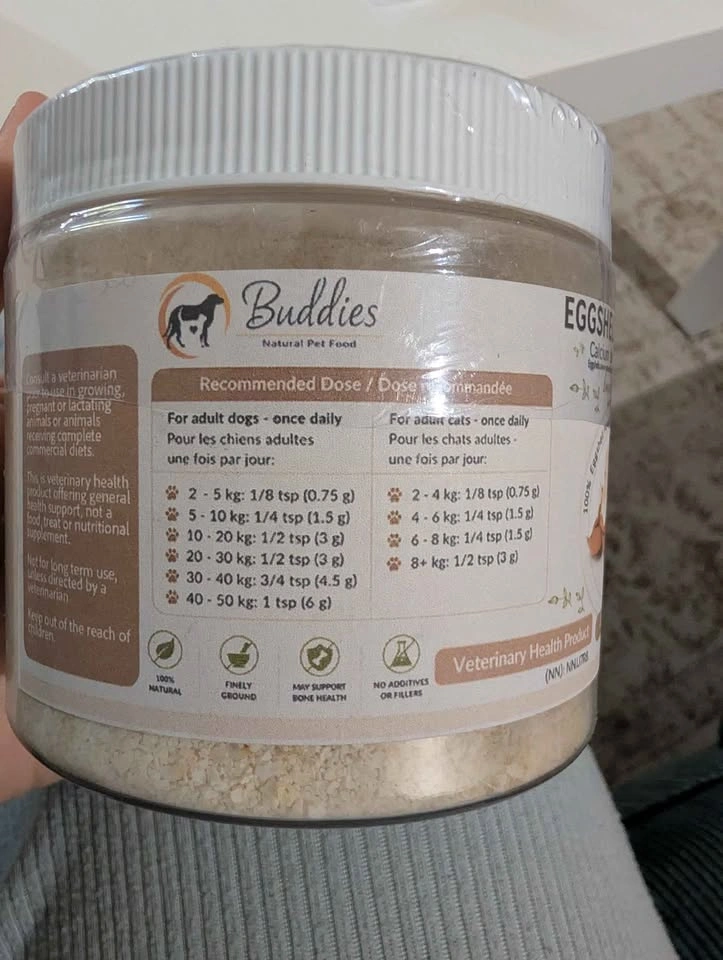 Buddies Natural Eggshell Calcium – 454g - photo 3