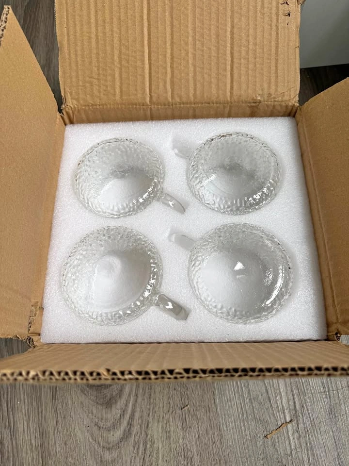 Glass Cups- Set of 4