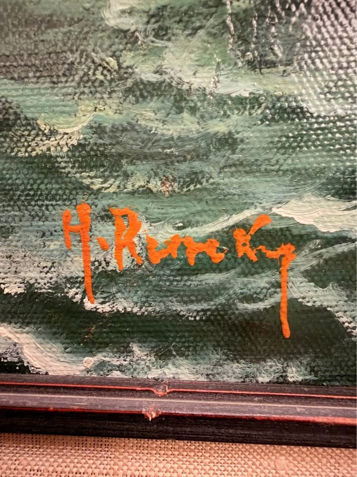 H. Remsky Clipper Ship Oil Painting - photo 2
