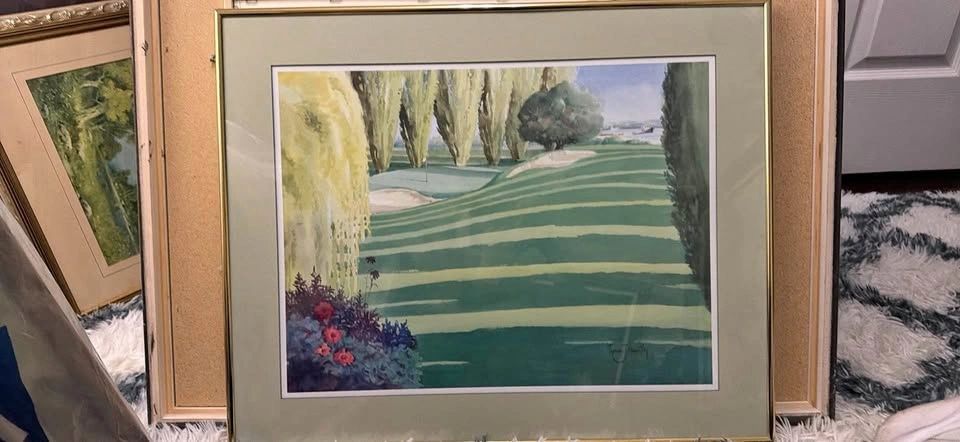 Original Golf Course Watercolor Painting by Thomas J. Wheatley