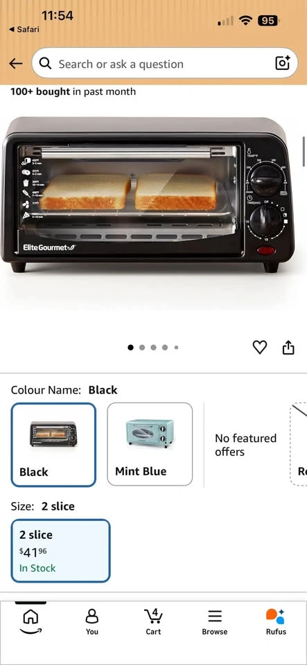 Elite Gourmet 2-Slice Toaster Oven ETO236 - photo 4