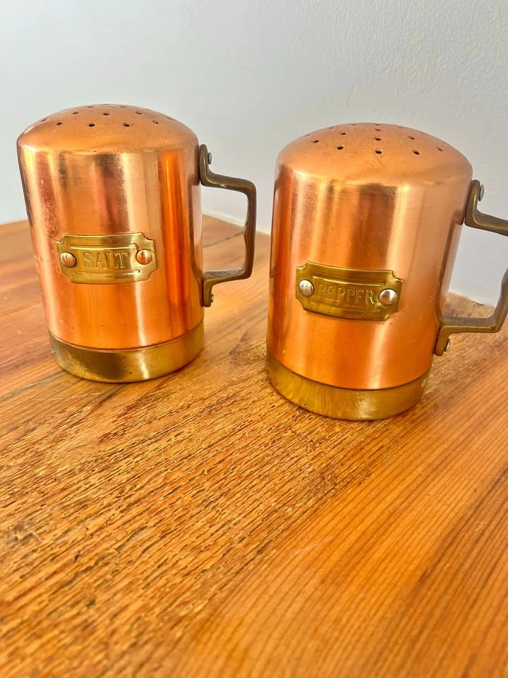 Copper Salt & Pepper Shakers
