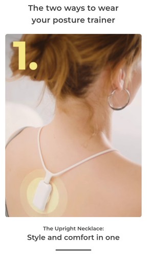 Upright GO 2 Posture Trainer White w/ Case, Necklace & Adhesives - photo 5