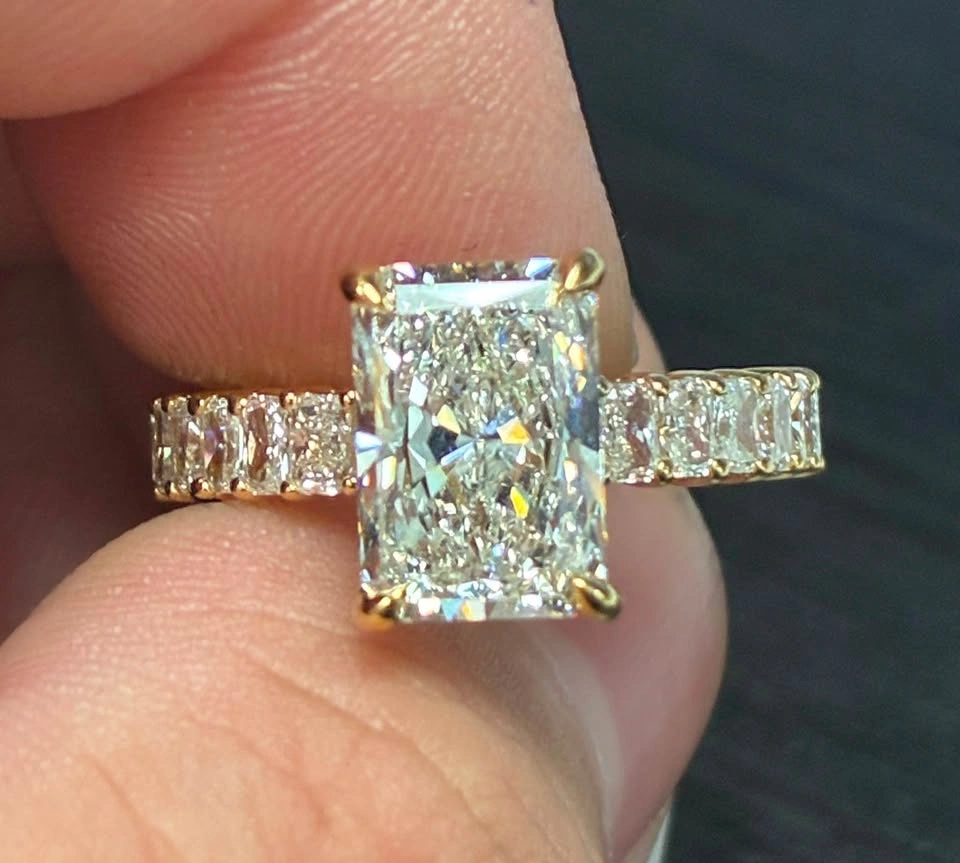 14k 4.69ct lab diamond engagement ring - photo 2