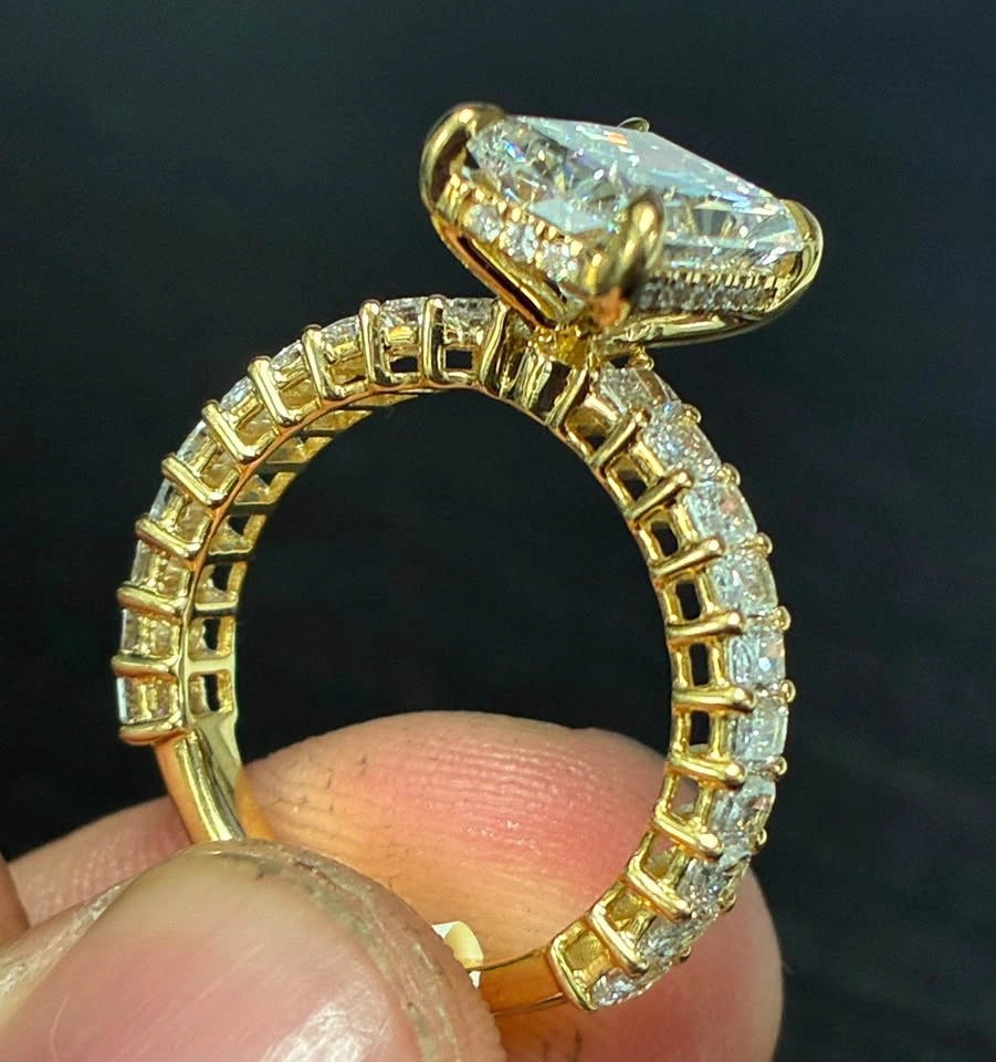 14k 4.69ct lab diamond engagement ring - photo 4