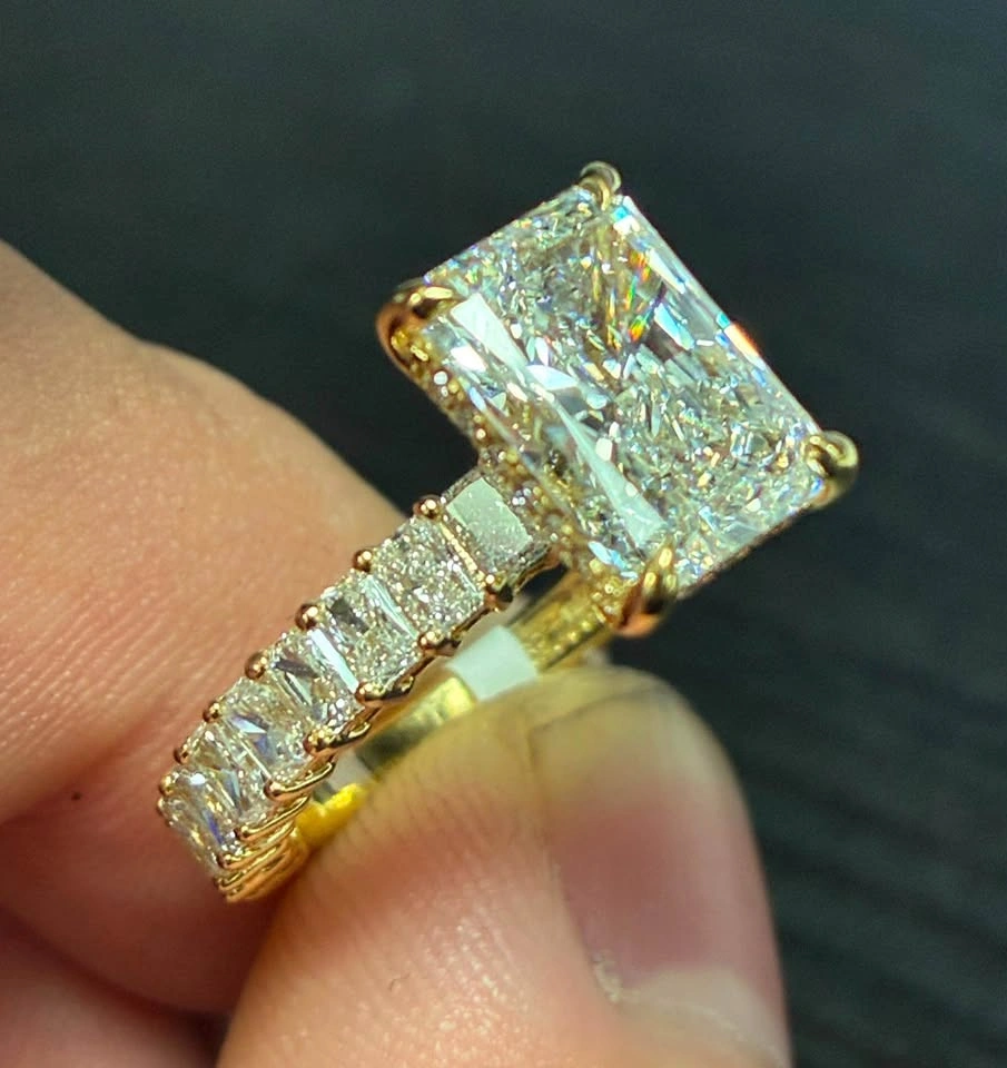 14k 4.69ct lab diamond engagement ring - photo 5