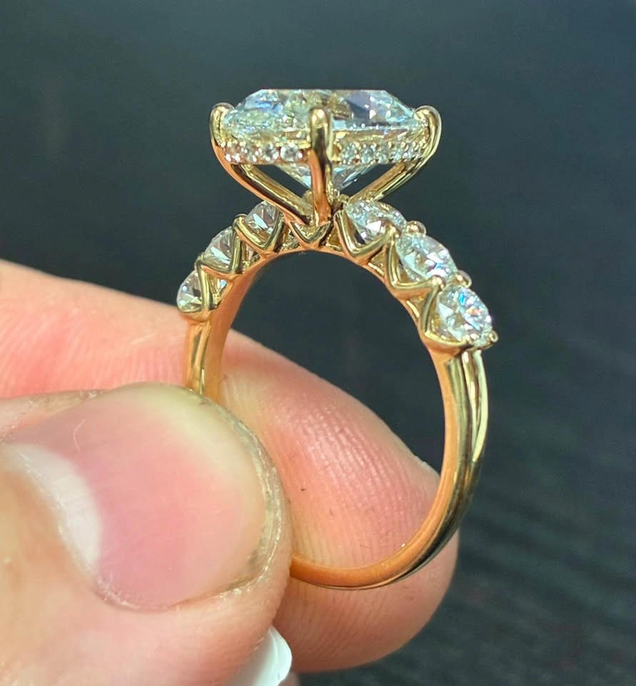 14k 5.07ct lab diamond engagement ring - photo 4