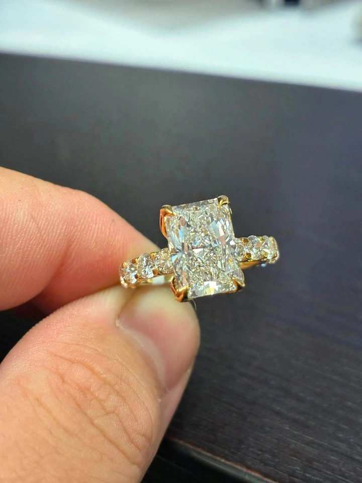 14k 5.74ct lab diamond engagement ring - photo 2