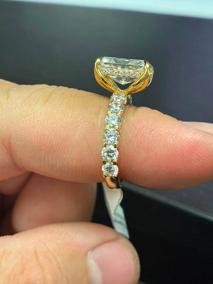 14k 5.74ct lab diamond engagement ring - photo 5