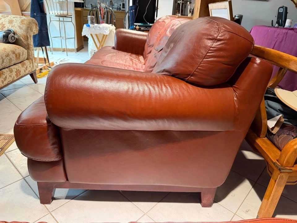 3 Piece Italian Leather Chateau D'ax Set - photo 2