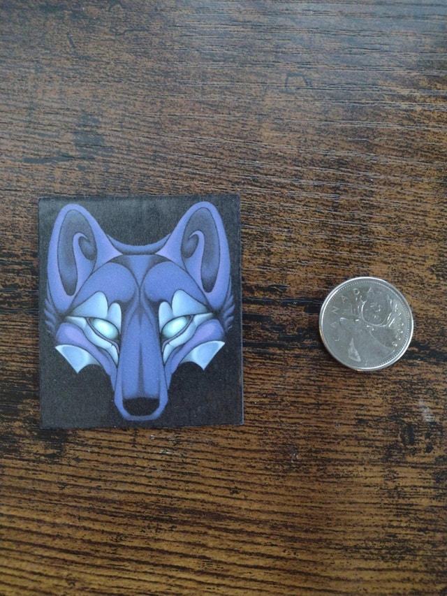 Blue Wolf fridge magnet