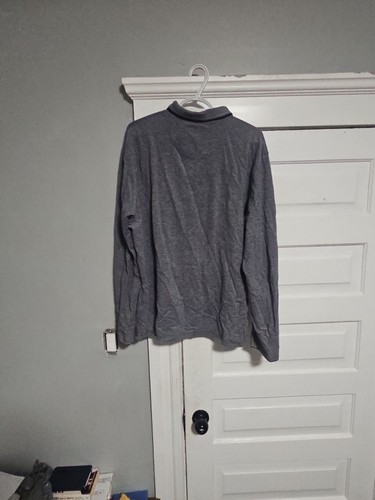 Grey Long Sleeve Polo Shirt - photo 2