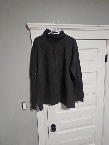 Dark Gray Quarter Zip Pullover Sweatshirt
