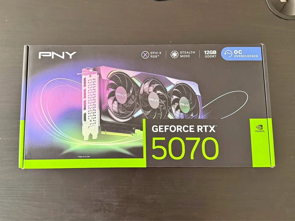 PNY NVIDIA GeForce RTX 5070 EPIC-X RGB OC Triple-Fan GPU