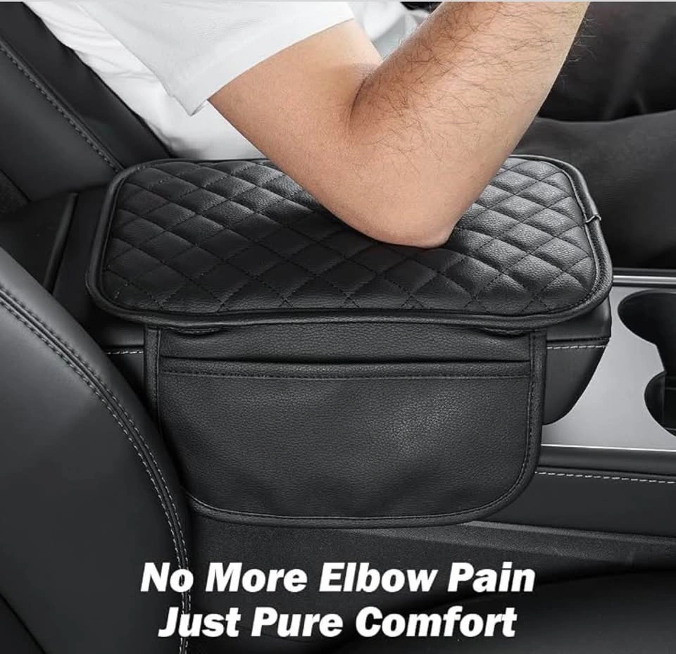 Center Console Cover with Storage Bag for SUV Sedan Car - photo 2