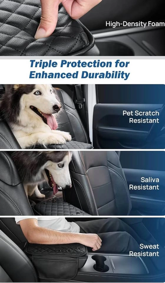 Center Console Cover with Storage Bag for SUV Sedan Car - photo 3
