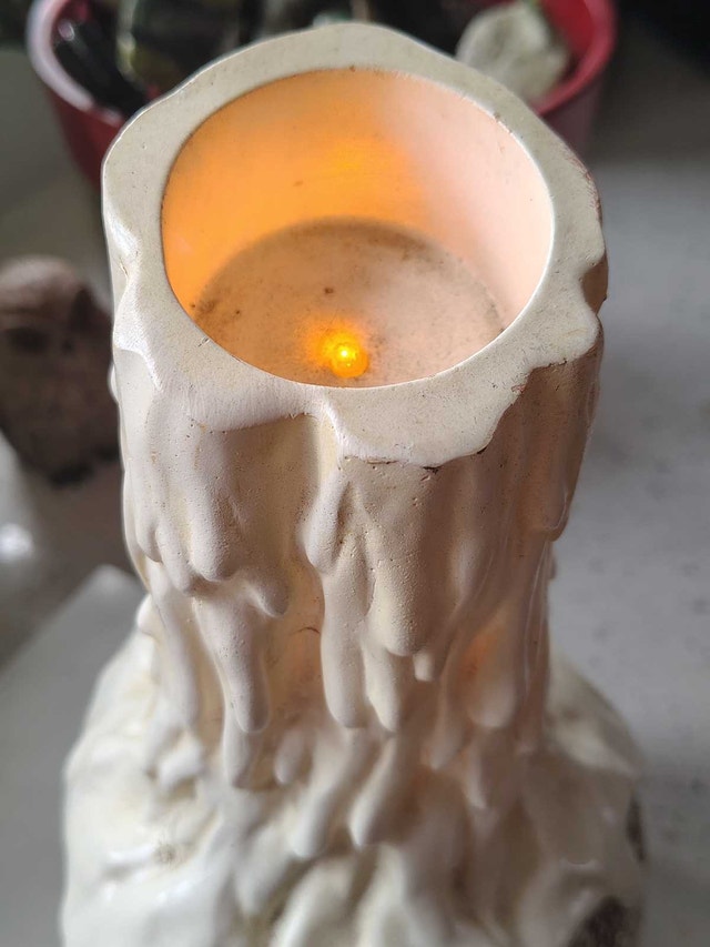 Ceramic LED Skull & Candle Light - photo 2
