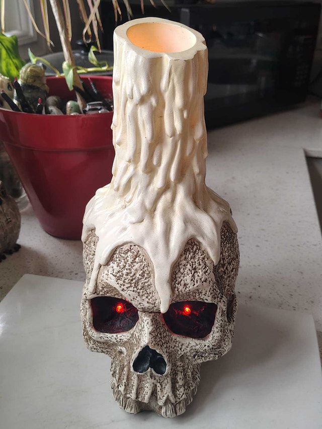 Ceramic LED Skull & Candle Light - photo 4