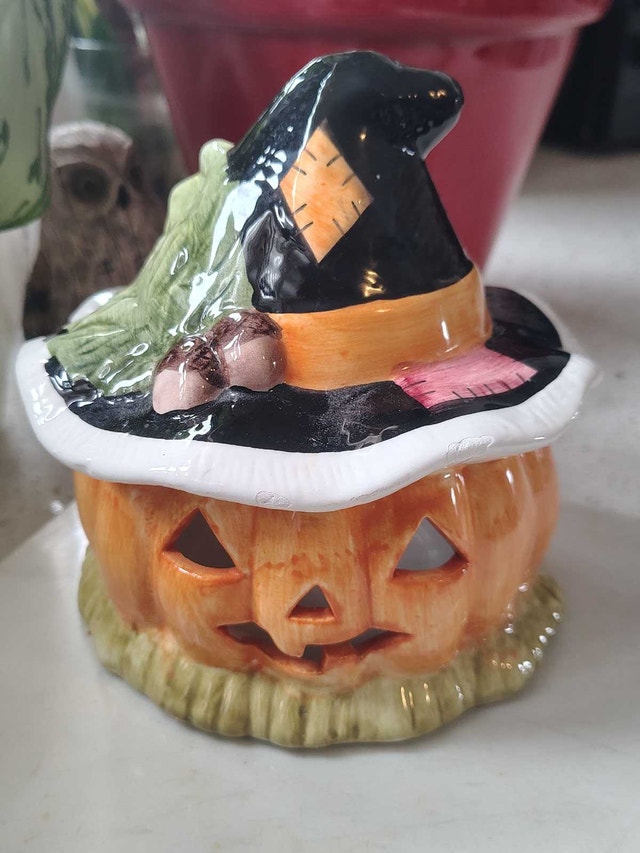 Ceramic Pumpkin Tea Lamp