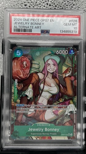 2024 One Piece OP07 Jewelry Bonney #026 Alternate Art PSA 10 - photo 2