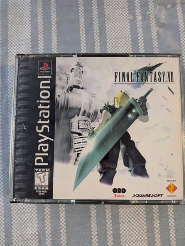 Final Fantasy VII 7 Black Label Playstation 1 PS1 - CIB