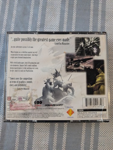 Final Fantasy VII 7 Black Label Playstation 1 PS1 - CIB - photo 2