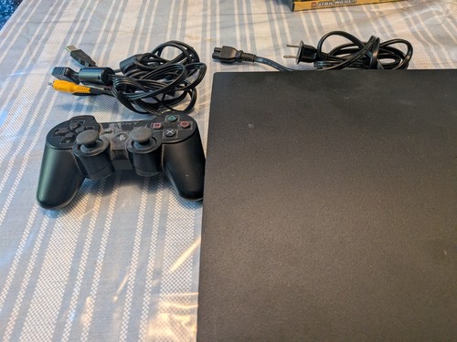 Sony PlayStation 3 Slim 320GB Console - Charcoal Black +18 Games - photo 2