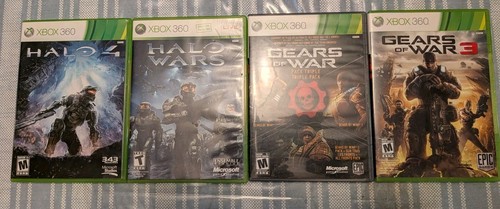 Xbox 360 Game Lot - Halo 4, Halo Wars, Gears of War Triple Pack